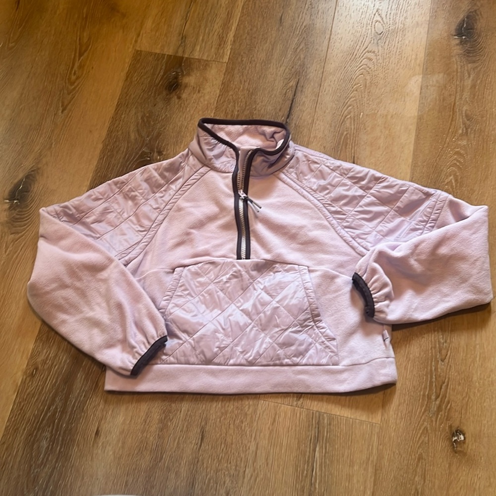 Athleta Girl Pullover Crop Jacket Light Purple Size Medium 8-10